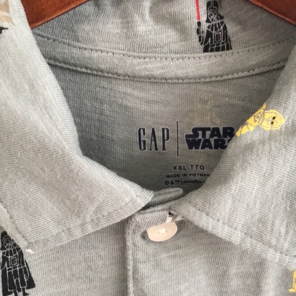 Gap Star Wars short sleeve collared top boys XXL - Picture 3 of 11